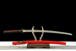 Alternative view of Crimson Eclipse - Kézzel Kovácsolt Katana 65Mn Spring Steelból