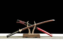 Alternative view of Brocade Sun - Kézzel Kovácsolt Katana Damaszkuszi acélból