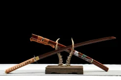 Alternative view of Ember Pattern - Kézzel Kovácsolt Katana Damaszkuszi acélból