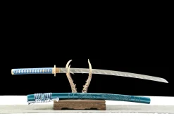 Alternative view of Fallen Star - Kézzel Kovácsolt Katana Damaszkuszi acélból