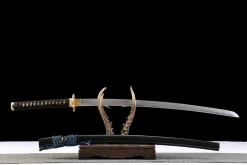 Alternative view of Black Gold Blue Silk - Kézzel Kovácsolt Katana T10 szerszámacélból