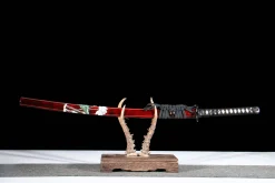 Alternative view of Vörös Kerékvirág - Kézzel Kovácsolt Katana T10 szerszámacélból